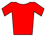 A red jersey, designating the winner of the points classification
