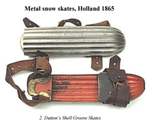 Metal snowskates from Holland, 1865