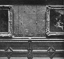 The space on the wall in the Louvre left by the thief