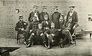 photo showing original Officers of Monitor in 1862