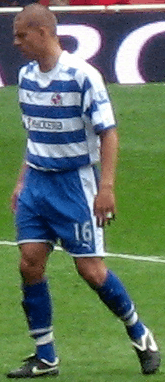 Ívar Ingimarsson playing for Reading in 2008.