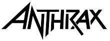 Stylized "Anthrax" in black on white