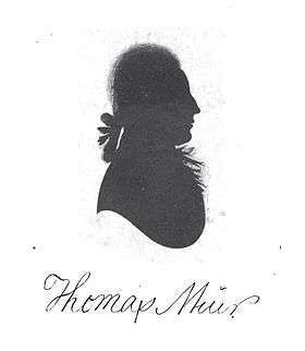 Profile of Thomas Muir taken from a bust circa 1793