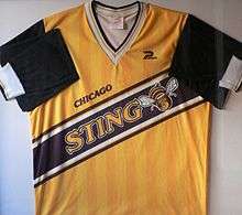 Chicago Sting 1984–86 Home Indoor Soccer Jersey.