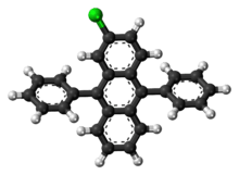 2-Chloro-9,10-diphenylanthracene molecule