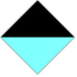 A two toned diamond symbol