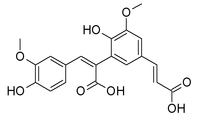 Chemical structure of 8,5'-diferulic acid.