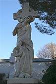 Another statue designed by Auguste Carli in the Cimetière Saint-Pierre in Marseille