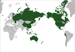 APEC member economies shown in green.