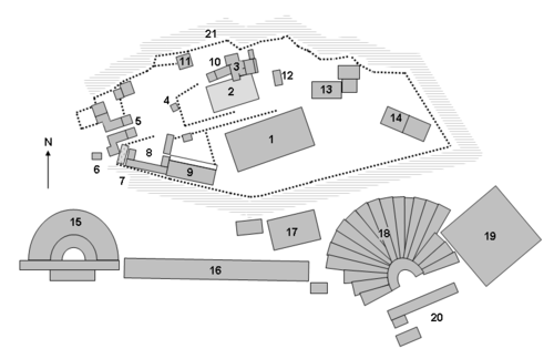 Site plan of the Acropolis at Athens