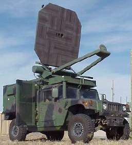 Humvee with Active Denial System mounted