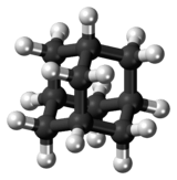 Ball-and-stick model of the adamantane molecule