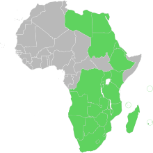  Map of Africa indicating AFTZ members.     Member States