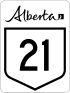 Alberta Highway 21 shield