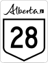 Alberta Highway 28 shield