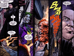 Multiple panels of Alexander Luthor Jr.'s death