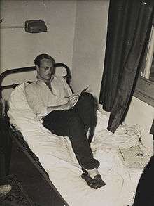 Image of Alastair McCorquodale in the Olympic Village, London 1948