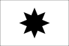 Black 8-pointed start centered on a white background