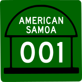 American Samoa route marker