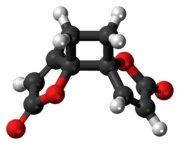 Ball-and-stick model of the anemonin molecule