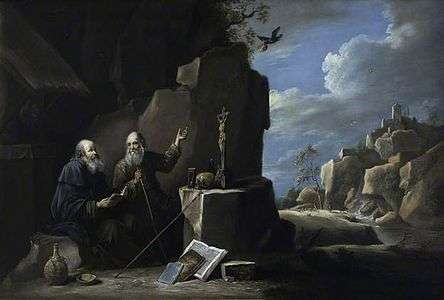 Anne Margaret Coke, Elijah and the Ravens (after Teniers), Shugborough Hall, National Trust.jpg