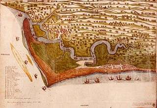 Orford Ness is the peninsula left of and below the river (River Alde) in this 1588 map