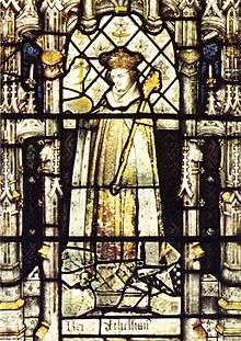 Æthelstan in a fifteenth-century stained glass window