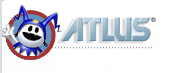 Smiling, waving cartoon face next to the word "Atlus"