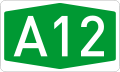 A12 motorway shield