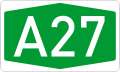 A27 motorway shield