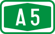 A5 Motorway shield}}