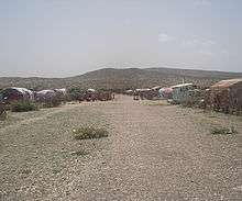 Desert landscape of the Awbarre refugee camp