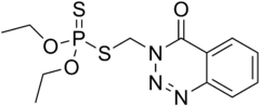 Skeletal formula of azinphos-ethyl