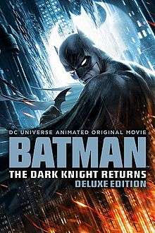 Cover of the deluxe DVD Edition shows Batman, in his traditional Batsuit, with the film's title and billing below him.