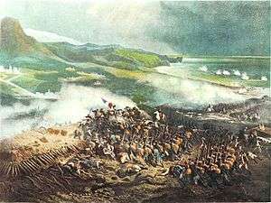 Colored painting of Battle of Loano by Joseph Louis Hippolyte Bellangé
