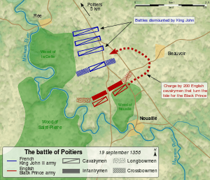 Map showing the battle manoeuvres