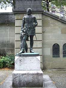 A statue of a man in armour