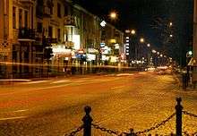 Lipowa street at night