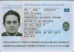 New Zealand Refugee Travel Document biodata page