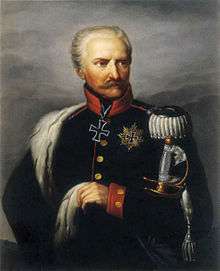 Portrait of a hatless Gebhard Leberecht von Blücher in military dress