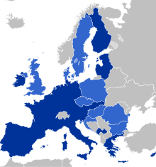 map of European Union eurozone