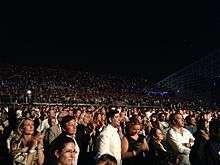 The crowd at Bocelli's Concert in du Arena, Abu Dhabi, UAE in 2013