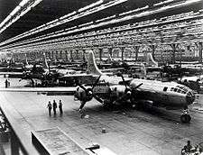 Boeing B-29 assembly line in Wichita in 1944