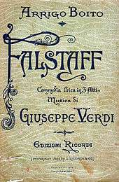front cover of musical score