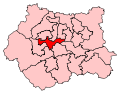 A medium-sized constituency, located to the north of the centre of the county. It is entirely bounded by other constituencies in the county.