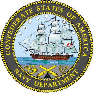 Seal of the Confederate Department of the Navy, which the Confederate Marines formed a part of alongside the Confederate Navy.