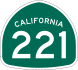 State Route 221 marker