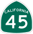 State Route 45 marker