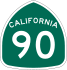 State Route 90 marker