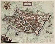 Plan of Cambrai drawn in  1649